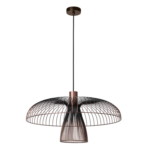 Lucide NIGELLA - Pendant light - Ø 60 cm - 1xGU10 (MR16) - Coffee - Essential - turned off